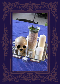Gothic Wedding Table Setting Example